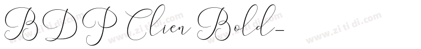 BDP Clien Bold字体转换